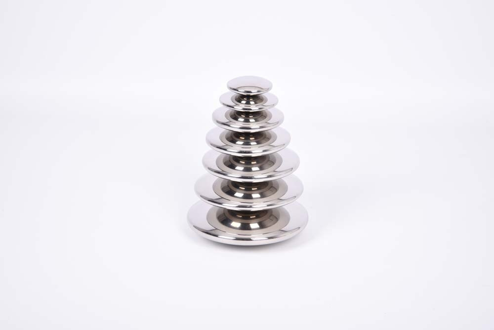 Stainless Steel Pack of 7 TickiT 72217 Sensory Reflective Silver Buttons 