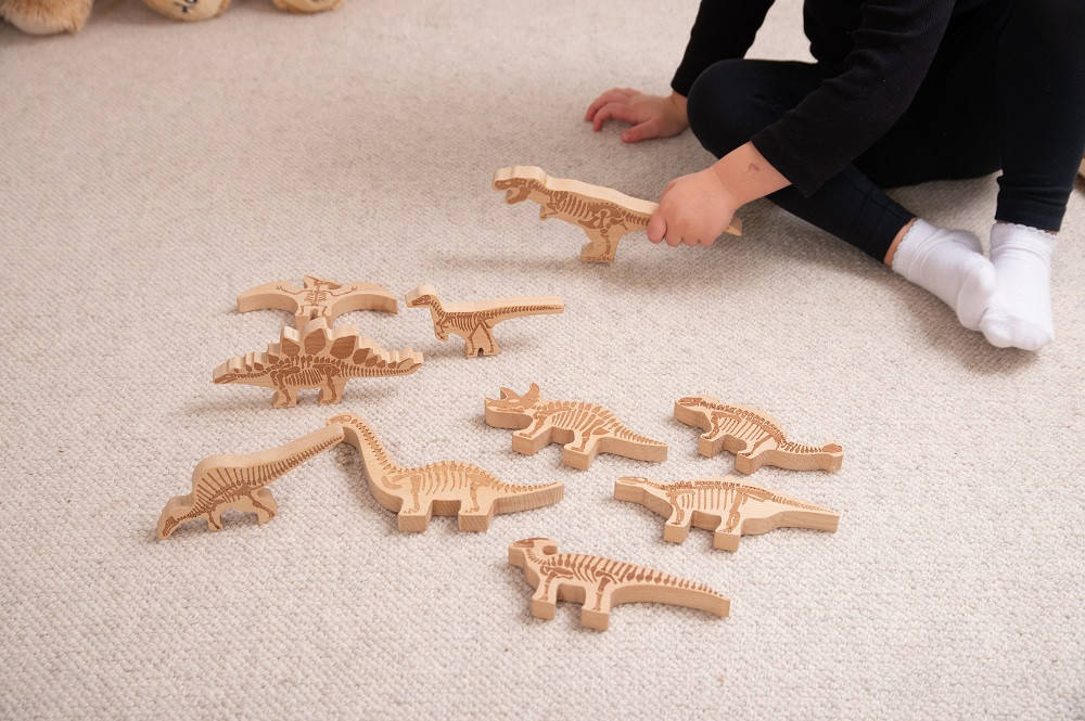 tickit Wooden Dinosaur Blocks 