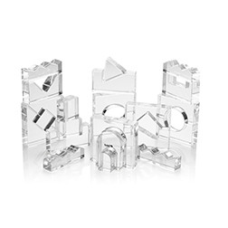 Clear Crystal Block Set - Pk25