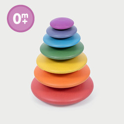 Rainbow Wooden Buttons - Pk7