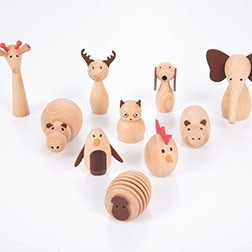 Wooden Animal Friends - Pk10