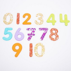 Rainbow Glitter Numbers - Pk14