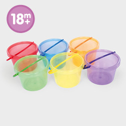Translucent Colour Bucket Set - Pk6