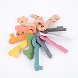 Rainbow Wooden Keys - Pk11