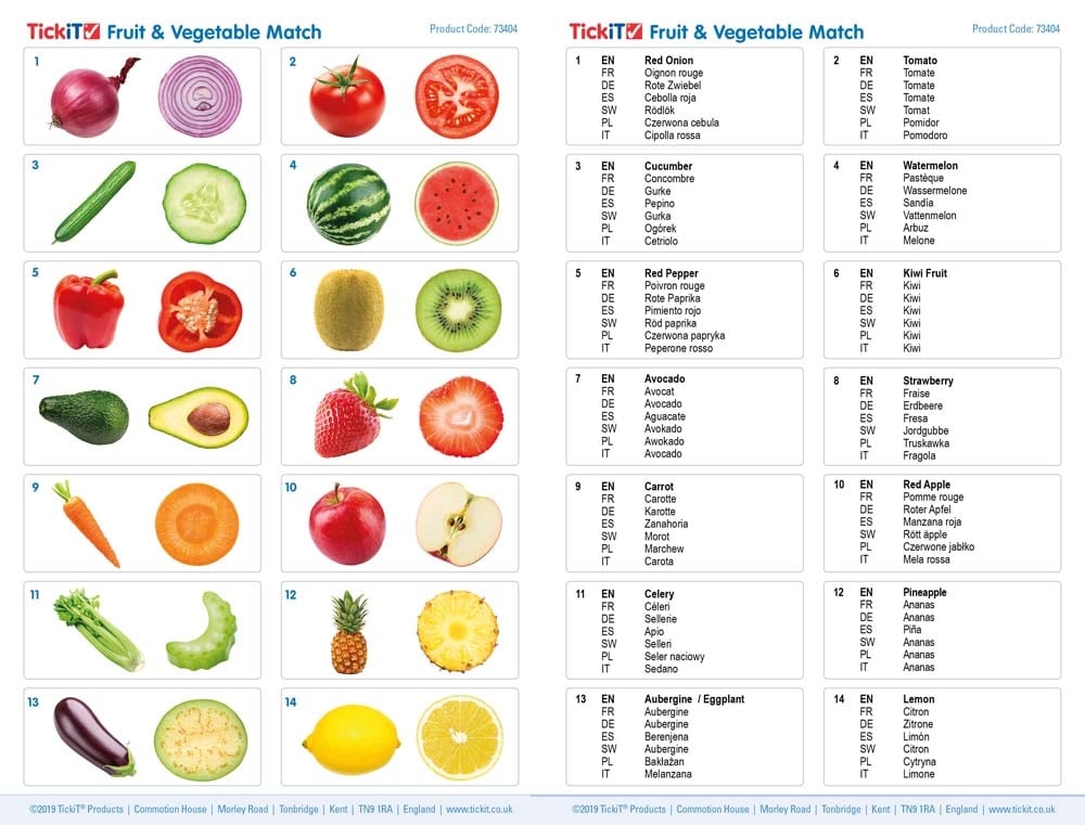 TickiT Fruit and Vegetable Match